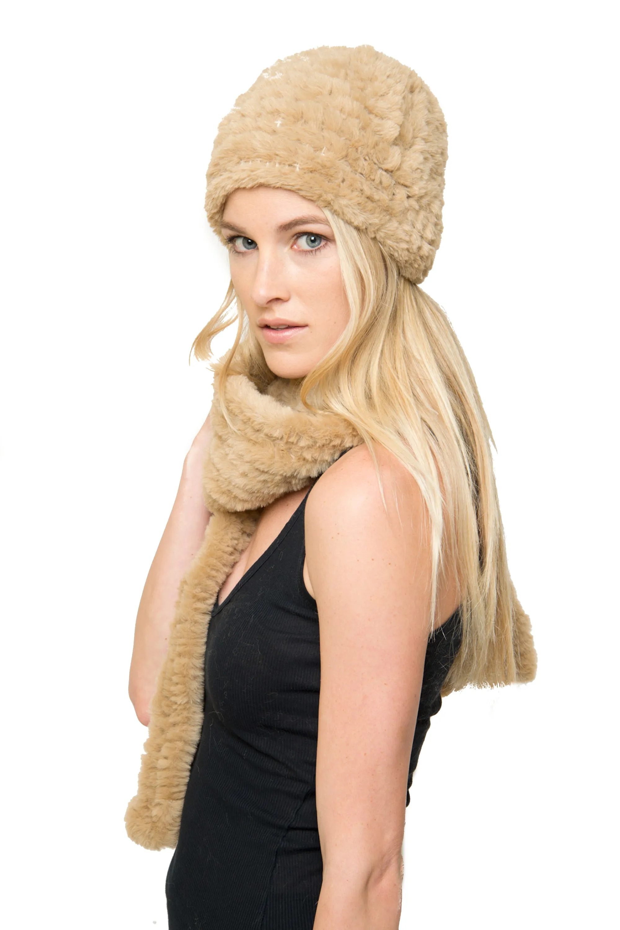 Carmela Faux Fur Hat & Scarf Set