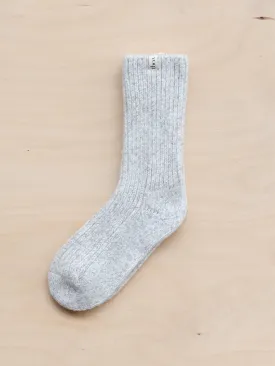 Cashmere and merino socks in grey fleck