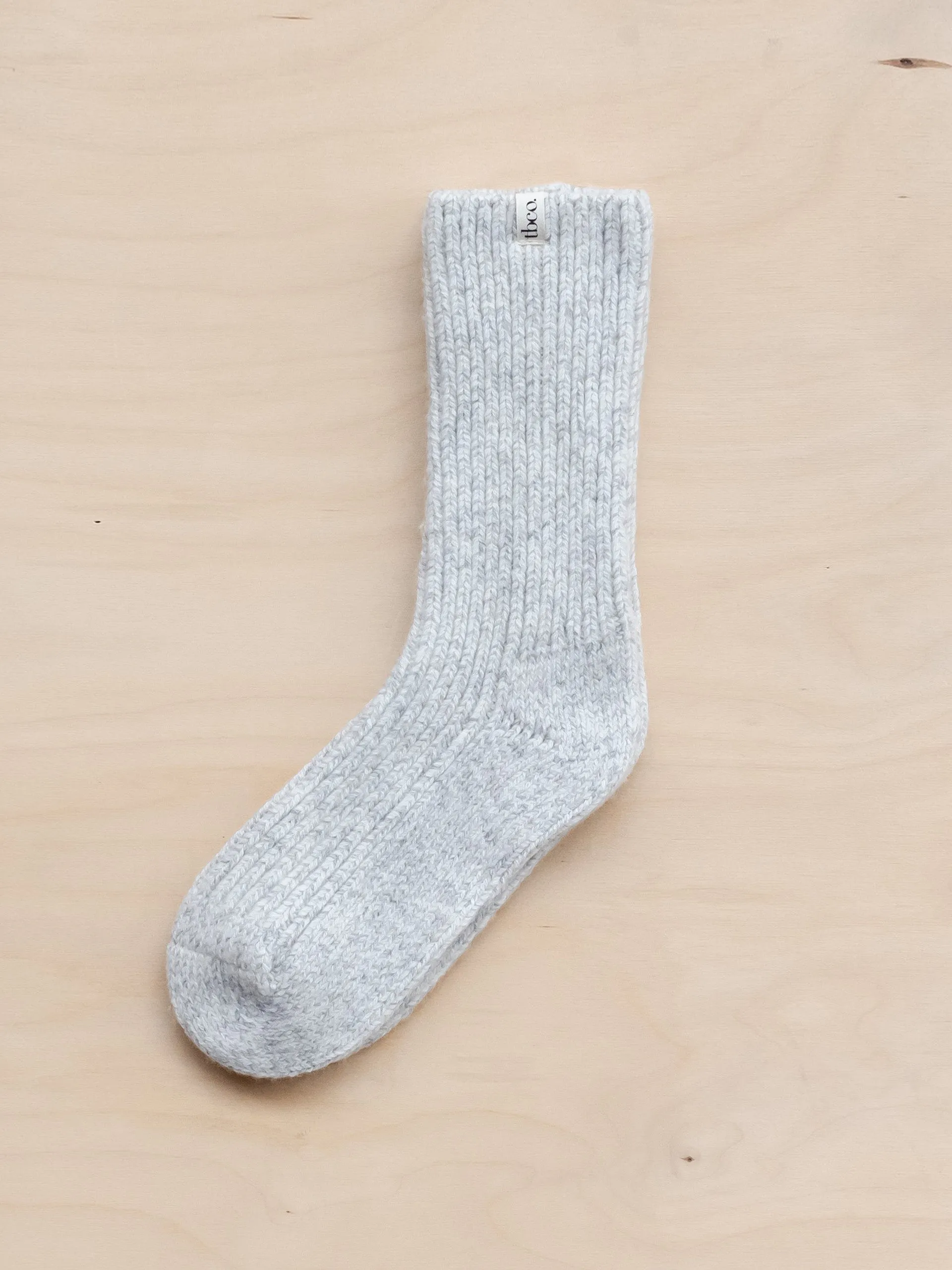 Cashmere and merino socks in grey fleck