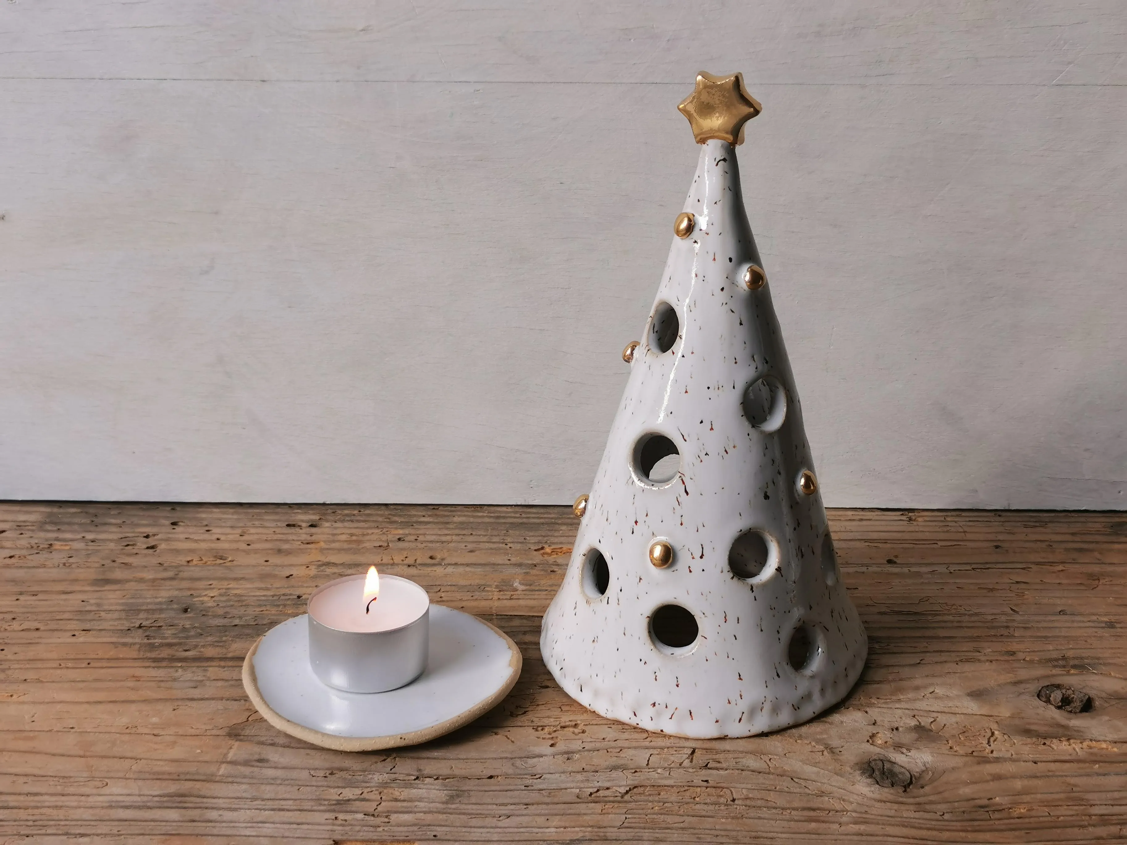 Ceramic Christmas tree candle holder Nr. 1