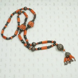Chinese 19th Century Tasseled Bead Necklace