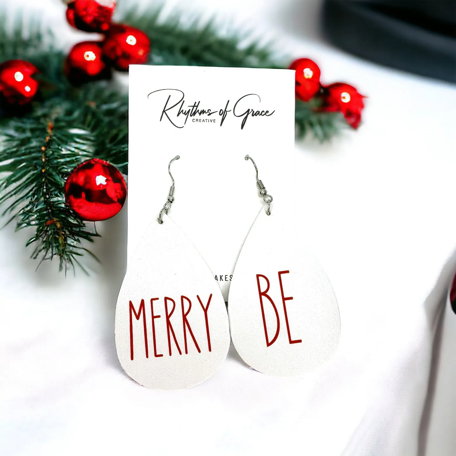 Christmas Earrings - Christmas Tree Earrings, Santa Costume, Christmas Jewelry, Handmade Earrings, Rudolph the Red Nosed Reindeer, Snowflake Earring