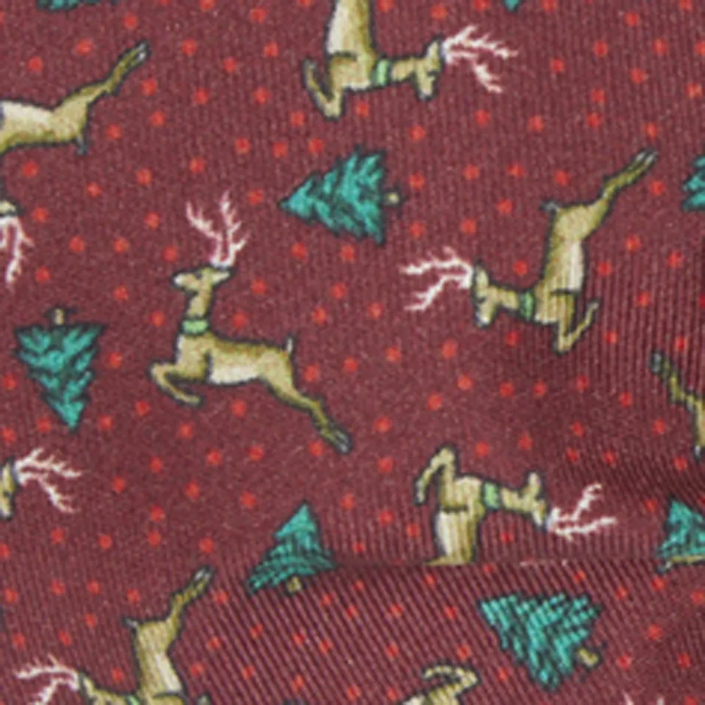 Christmas Fleet Burgundy Bow Tie