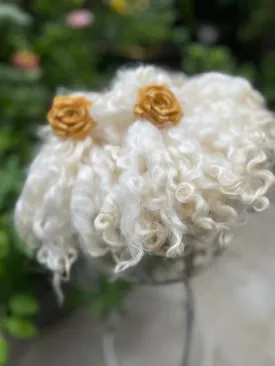 Christmas gift, Natural locks, Wool fleece for felting, Spinning, Needle felting, Waldorf hair, Minifee monster, Doll making, Craft supply