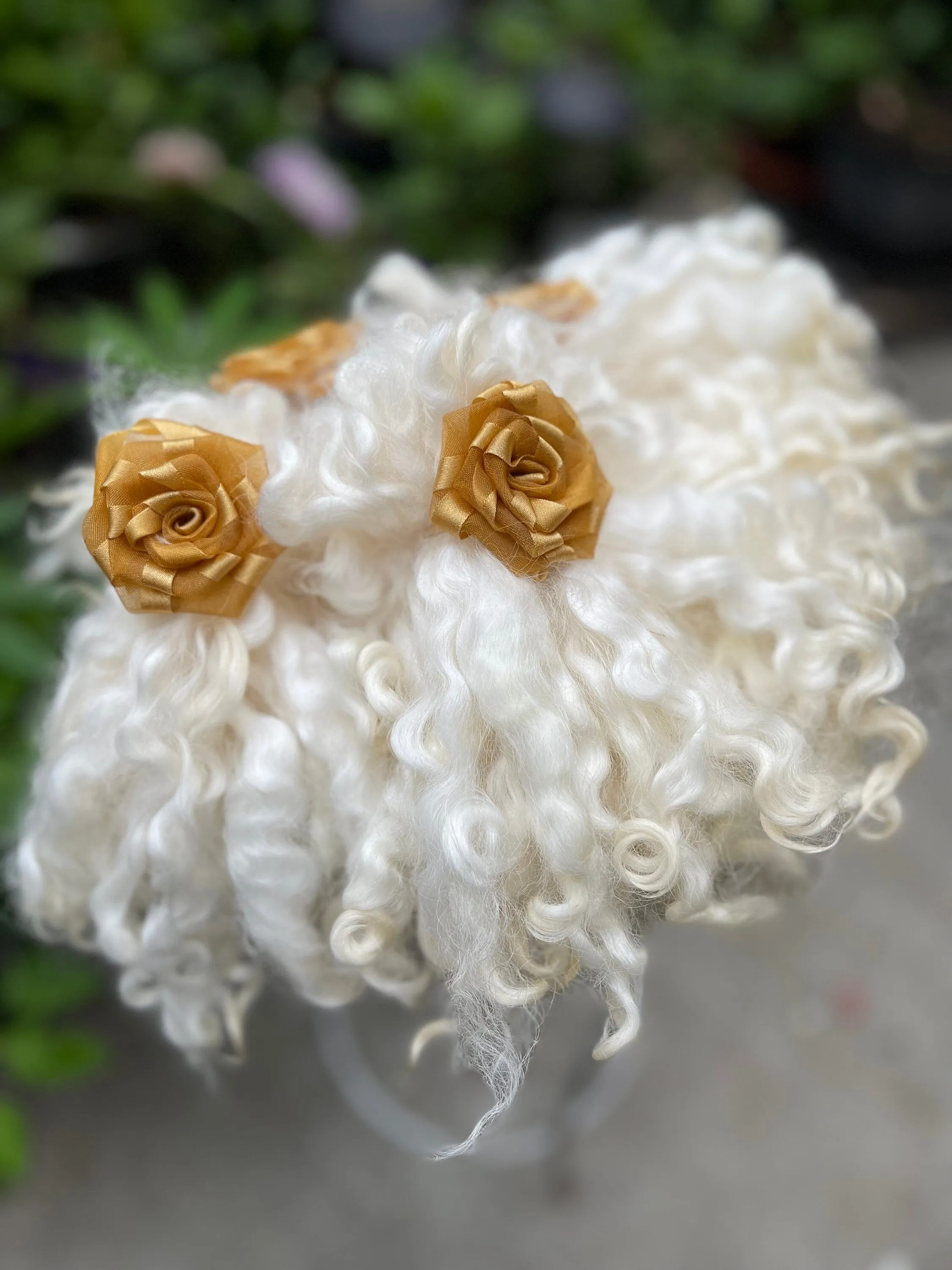 Christmas gift, Natural locks, Wool fleece for felting, Spinning, Needle felting, Waldorf hair, Minifee monster, Doll making, Craft supply