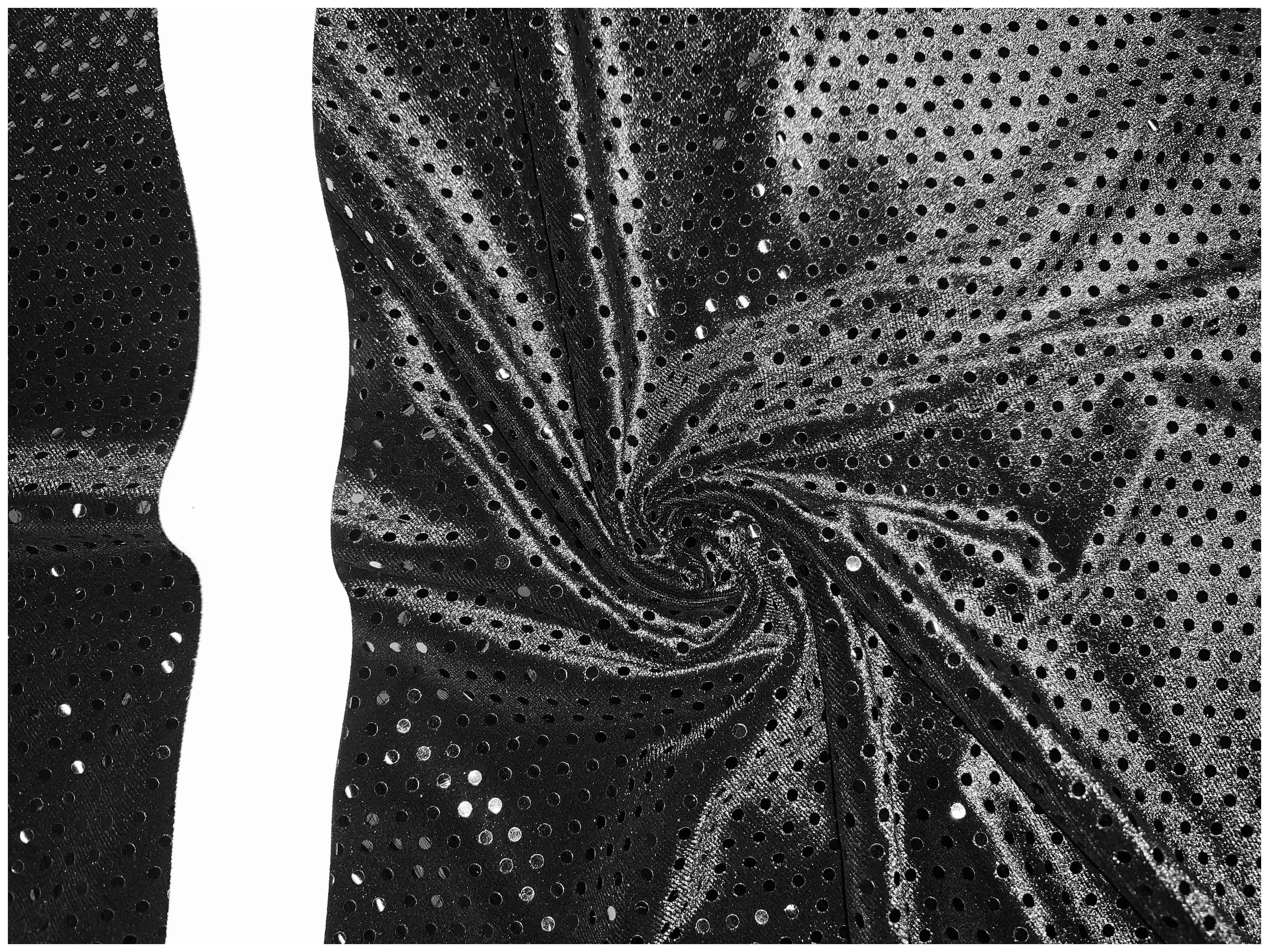Ciniglia Glitter Rotondo Nero