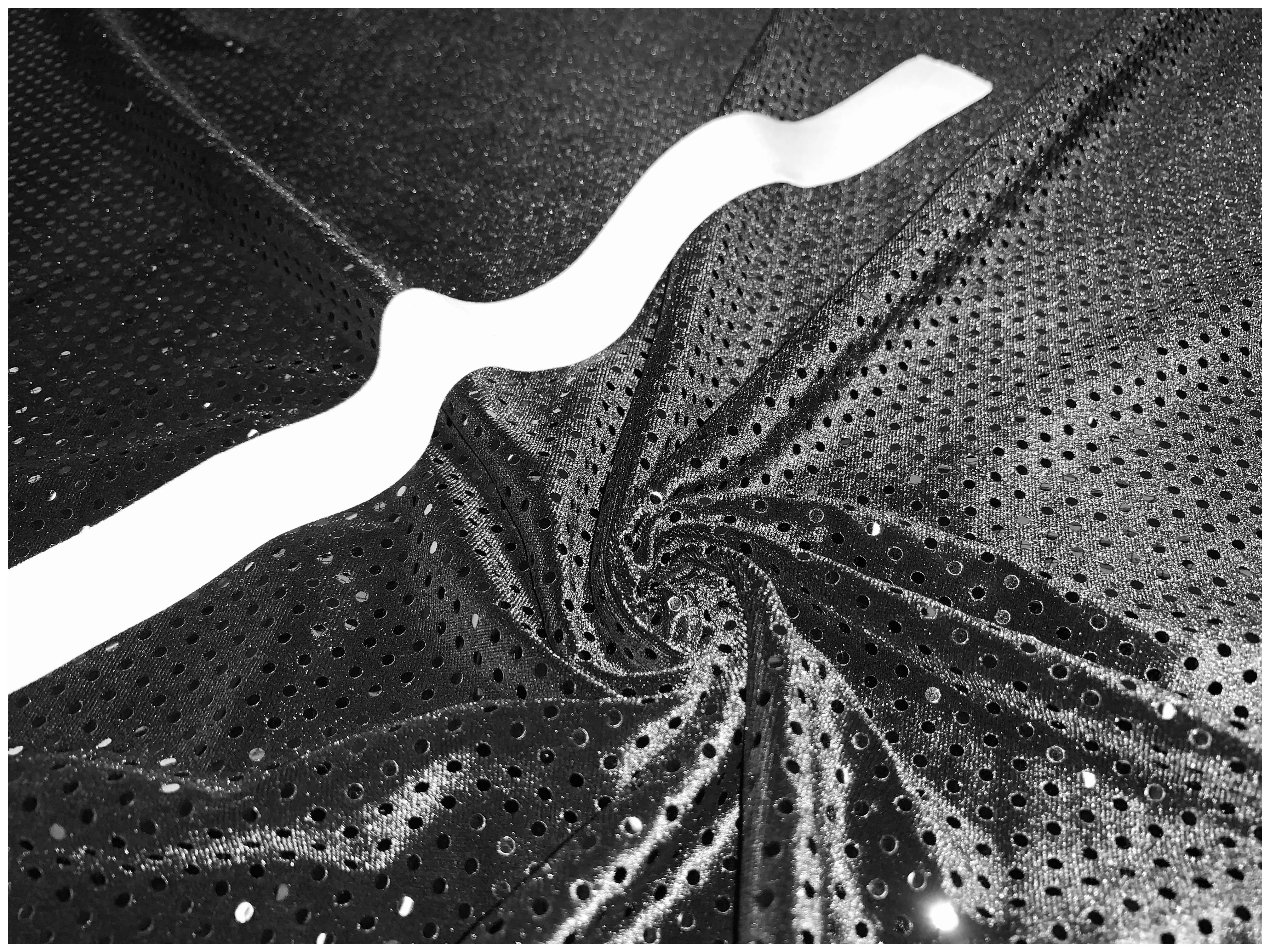 Ciniglia Glitter Rotondo Nero