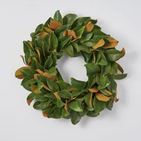 Classic Real Touch Magnolia Leaf All Seasons Front Door Wreath 24"