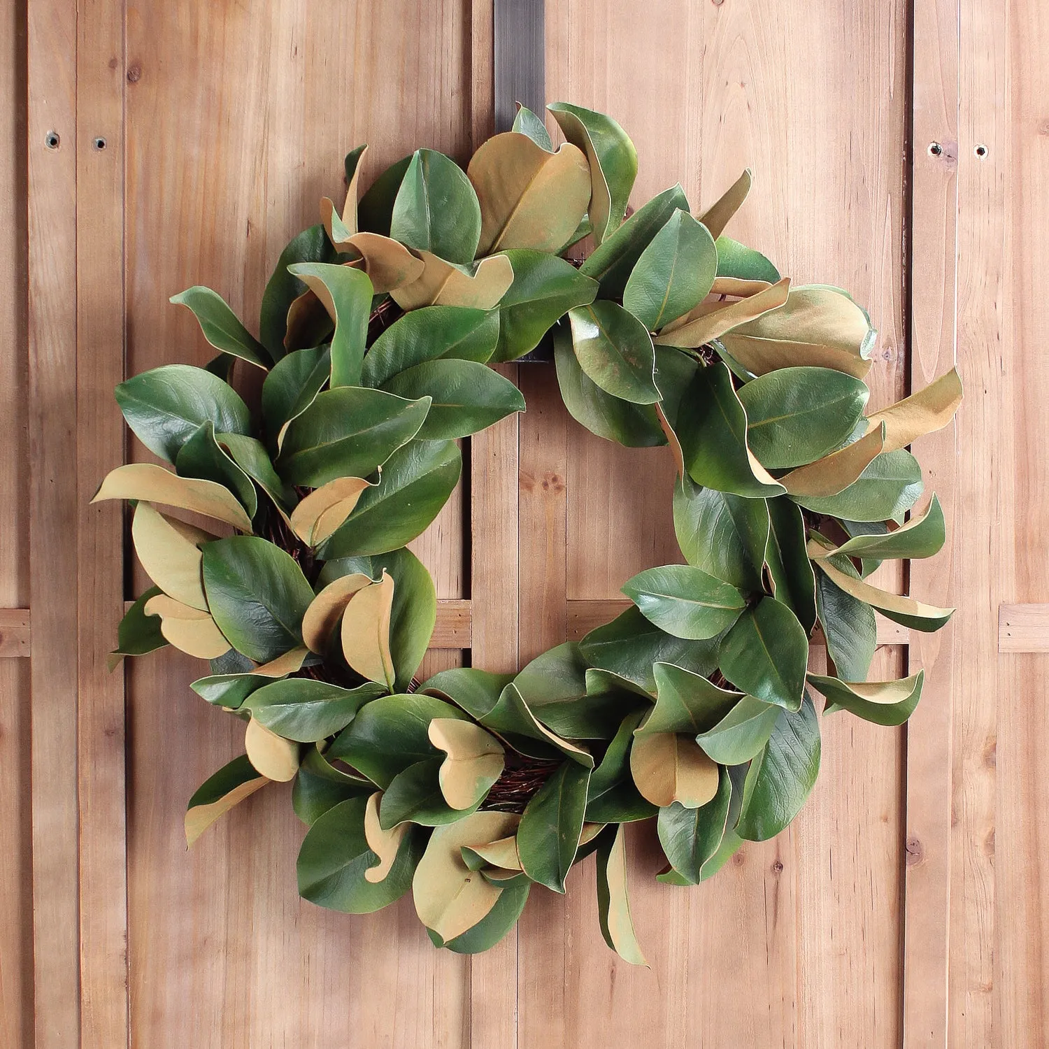 Classic Real Touch Magnolia Leaf All Seasons Front Door Wreath 24"