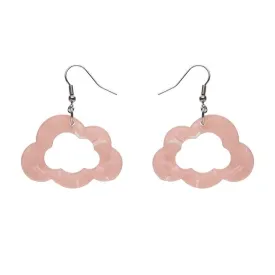 Cloud Solid Glitter Resin Drop Earrings - Pink