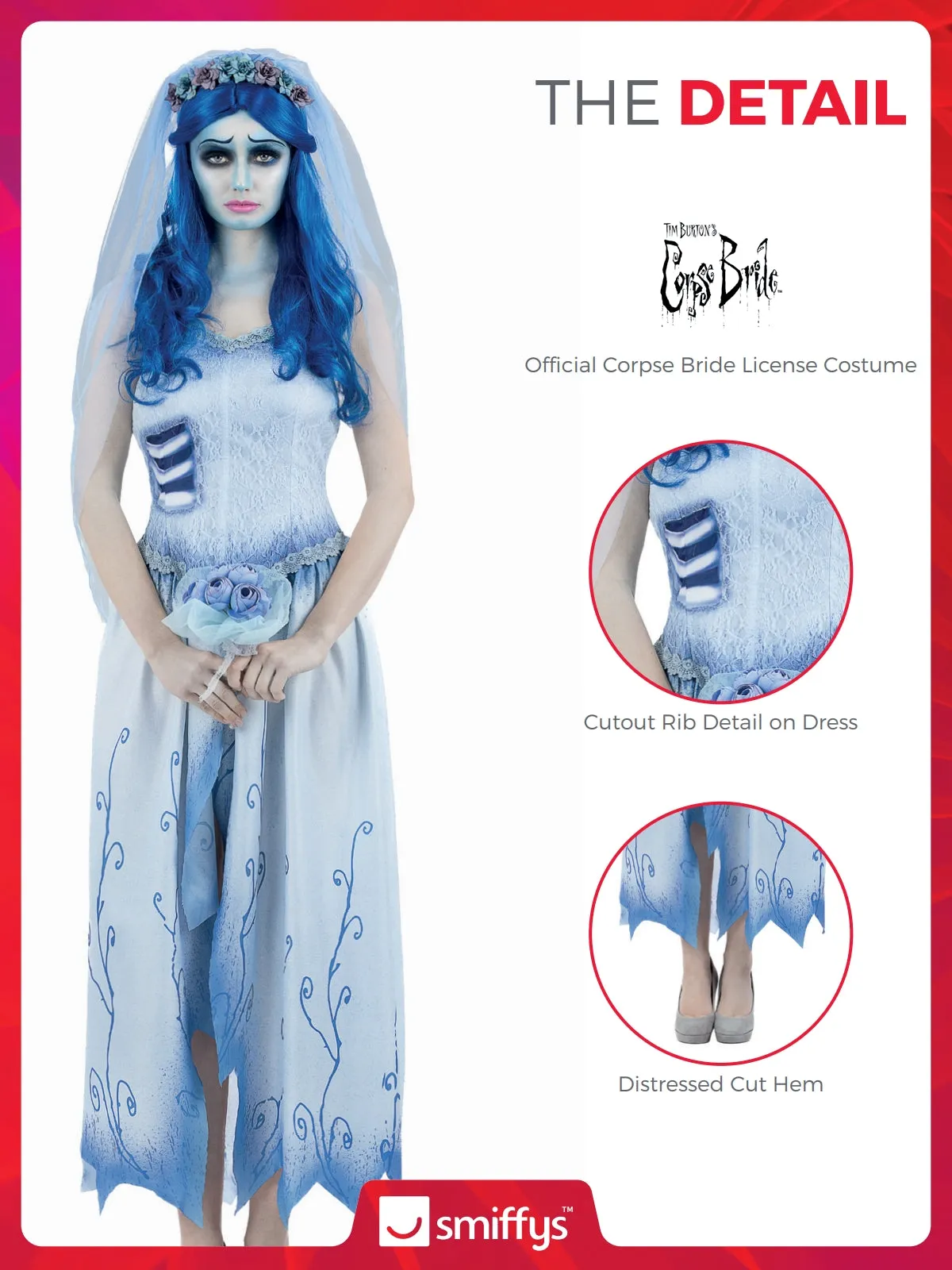 Corpse Bride, Emily Womens Costume