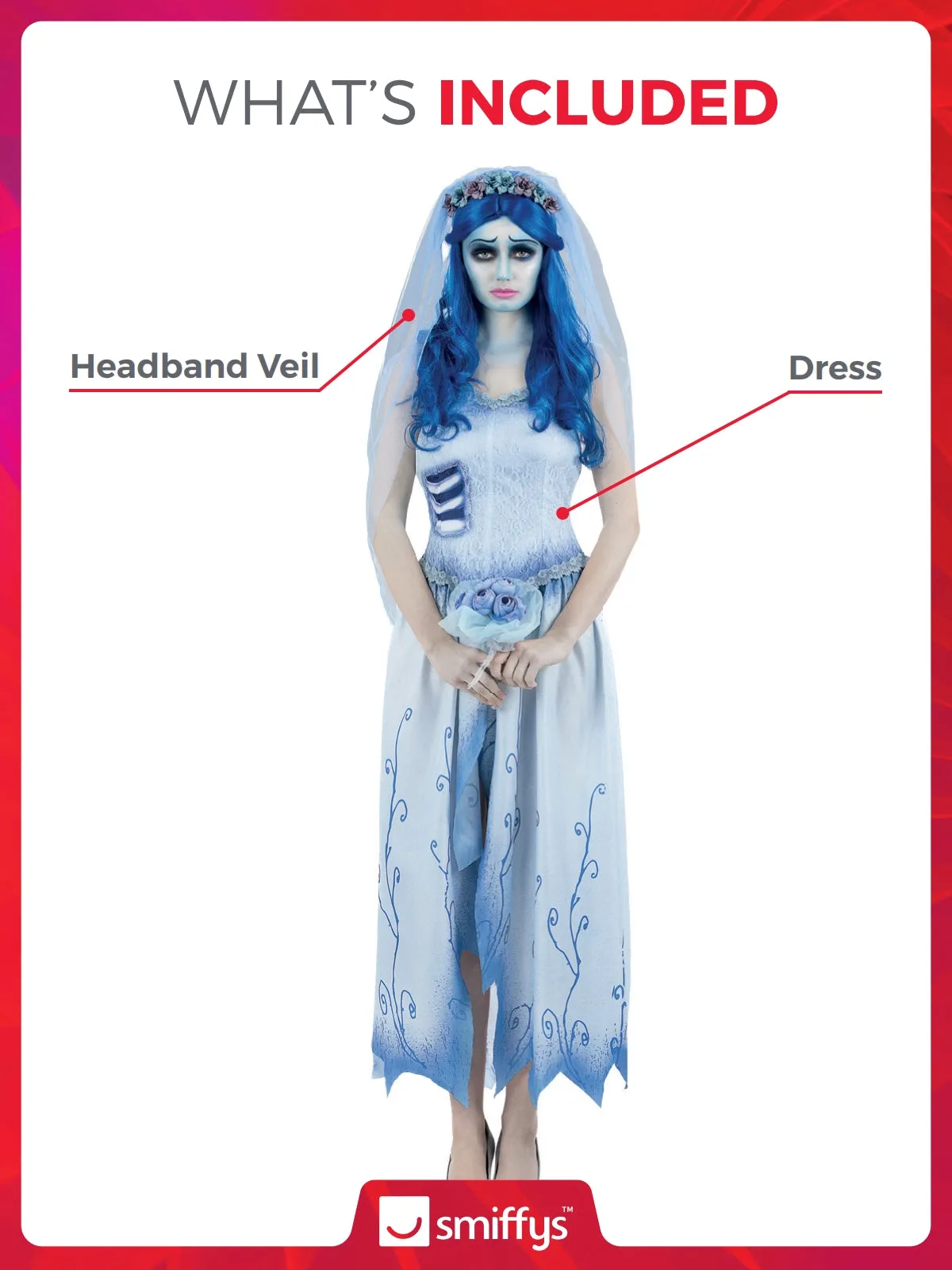 Corpse Bride, Emily Womens Costume