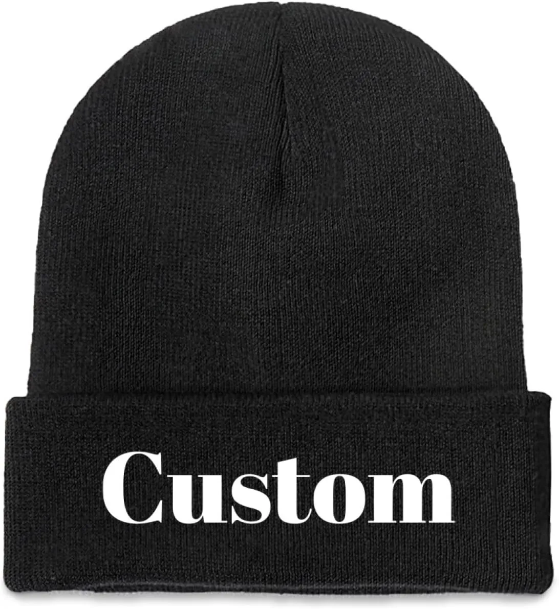 Custom Beanie Hat Personalized Winter Knitted Hat Add Design Your Own Text/Logo/Image Beanie