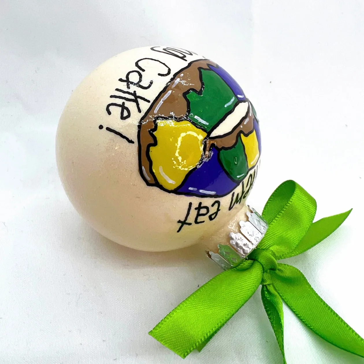 Custom Handmade Ornament: "Let Them Eat Cake!" (Can Be Personalized)