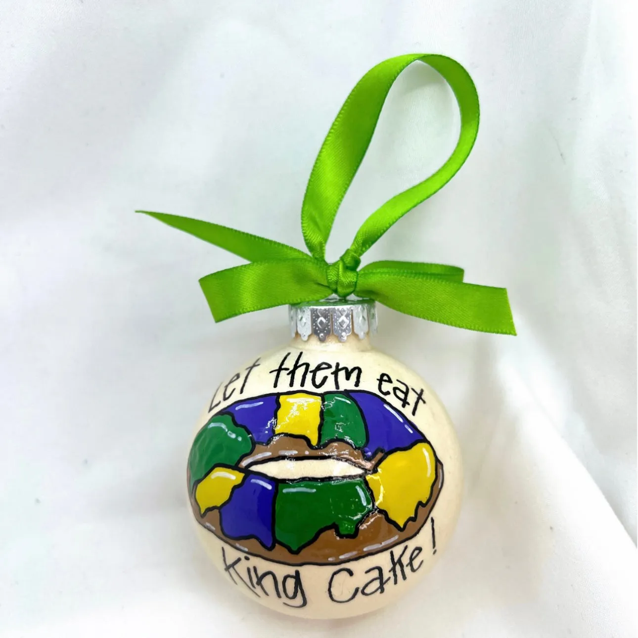 Custom Handmade Ornament: "Let Them Eat Cake!" (Can Be Personalized)