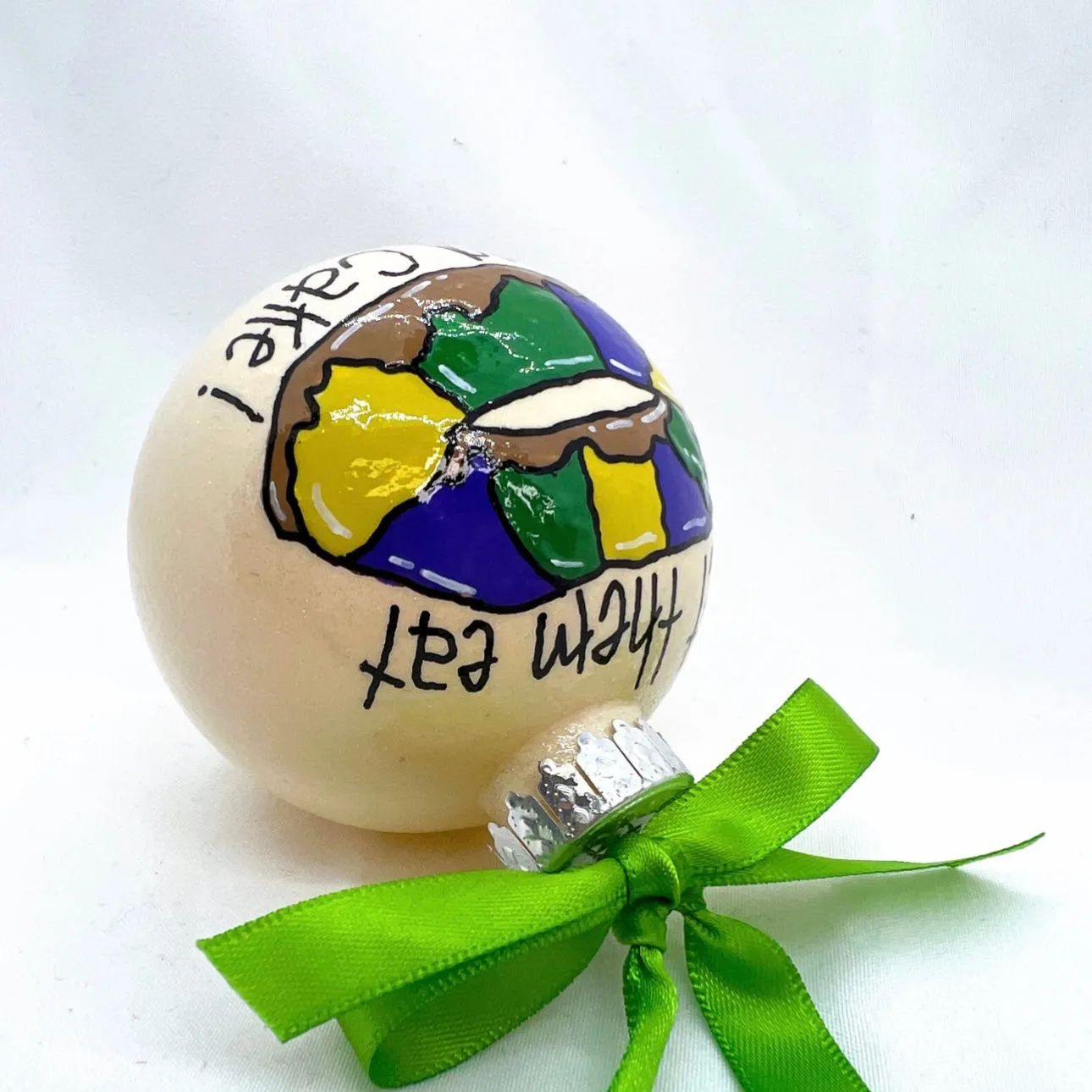Custom Handmade Ornament: "Let Them Eat Cake!" (Can Be Personalized)