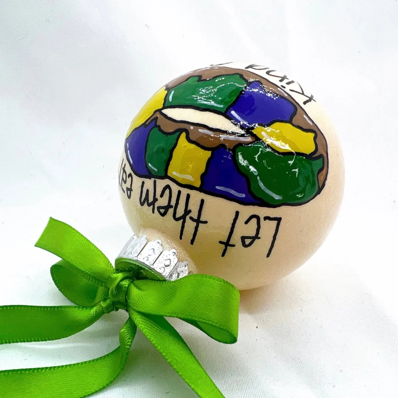 Custom Handmade Ornament: "Let Them Eat Cake!" (Can Be Personalized)