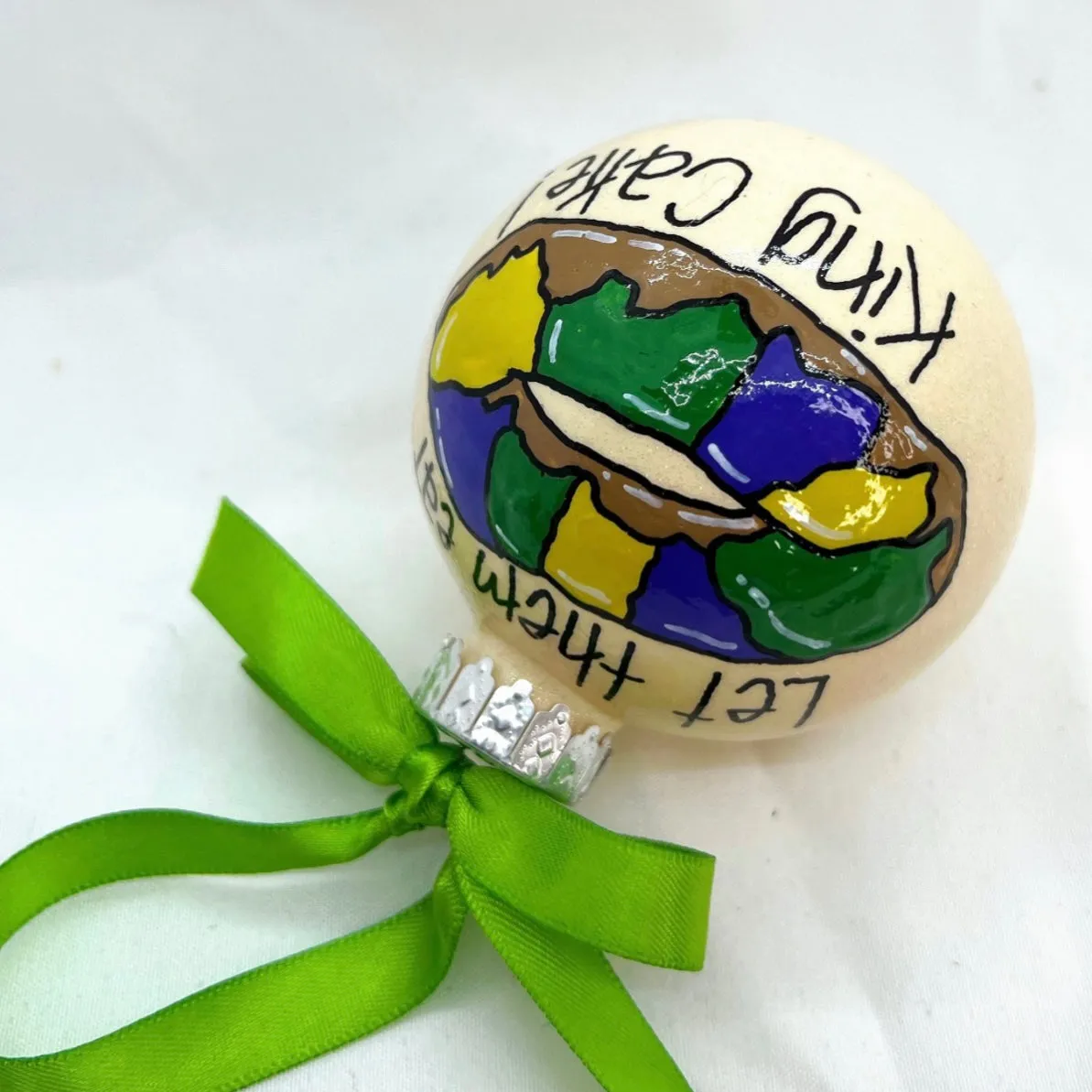 Custom Handmade Ornament: "Let Them Eat Cake!" (Can Be Personalized)