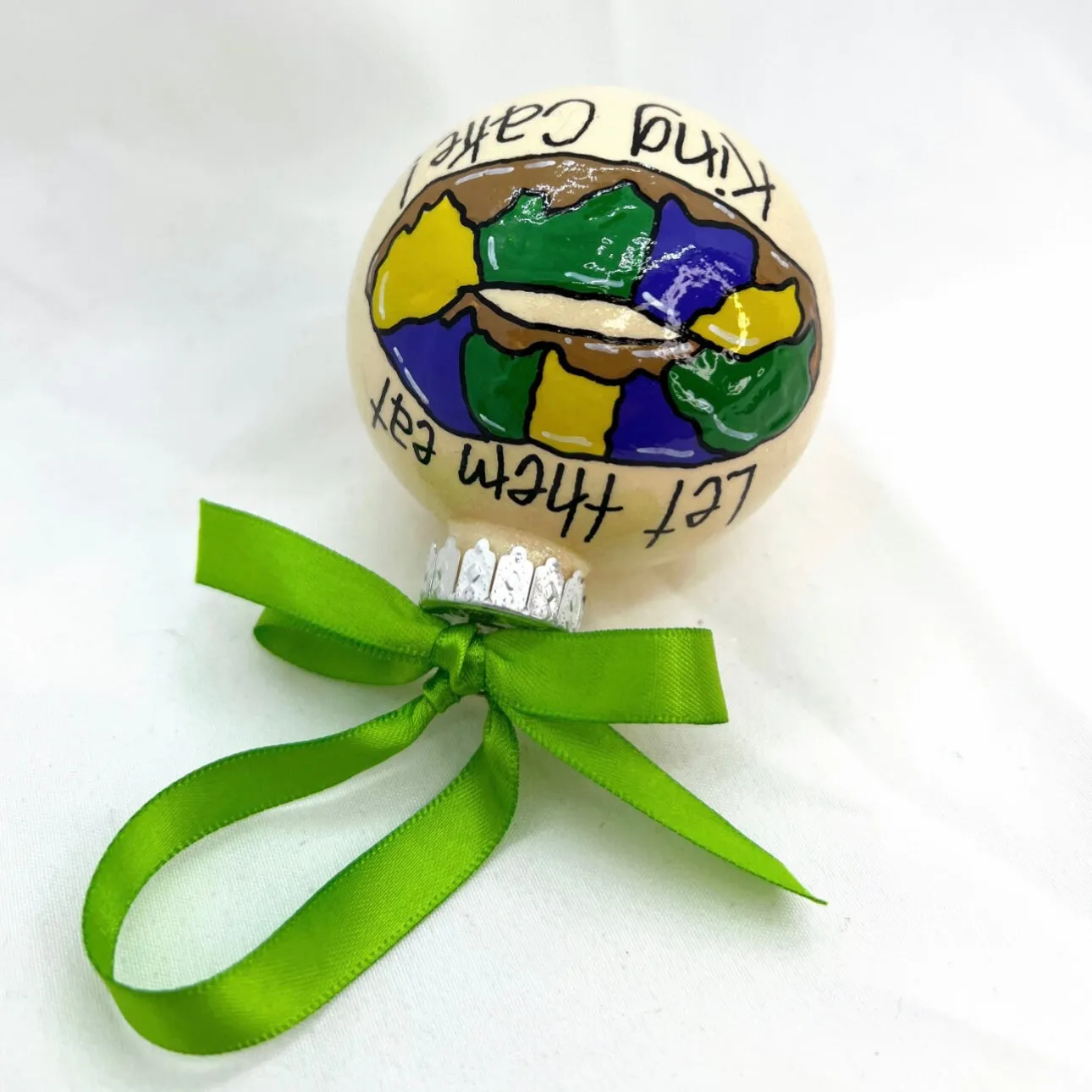 Custom Handmade Ornament: "Let Them Eat Cake!" (Can Be Personalized)
