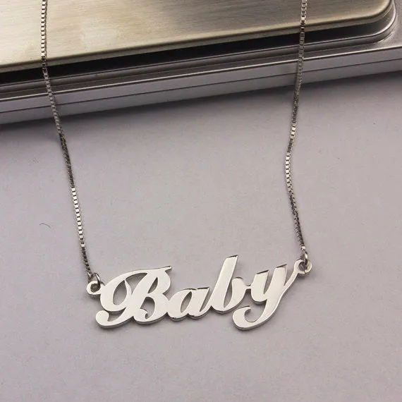 Custom Name Necklace With Box Chain