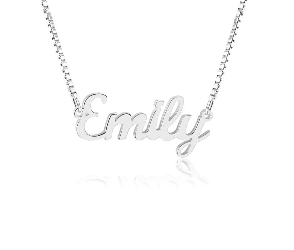 Custom Name Necklace With Box Chain