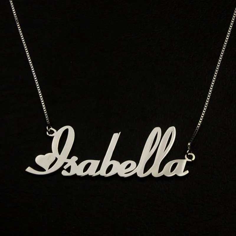 Custom Name Necklace With Box Chain