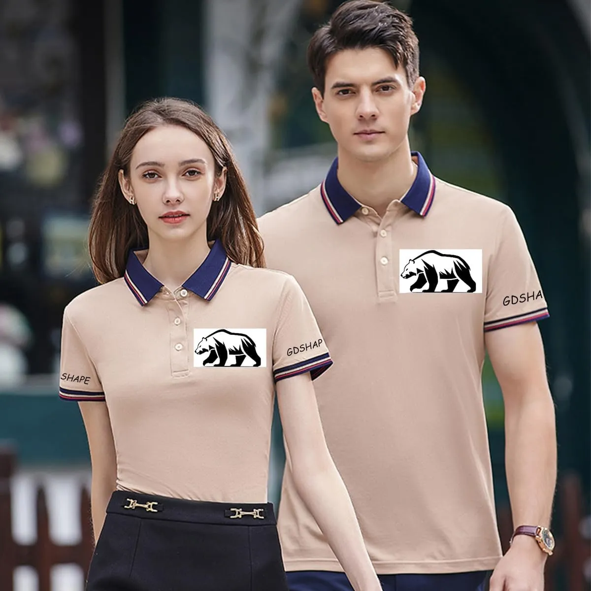 Custom Polo Shirts Design Your Own Personalized Golf Shirt with Logo/Text/Image for Men/Women