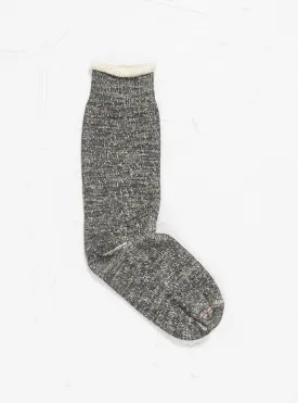 Double Face Merino Wool Crew Socks Charcoal