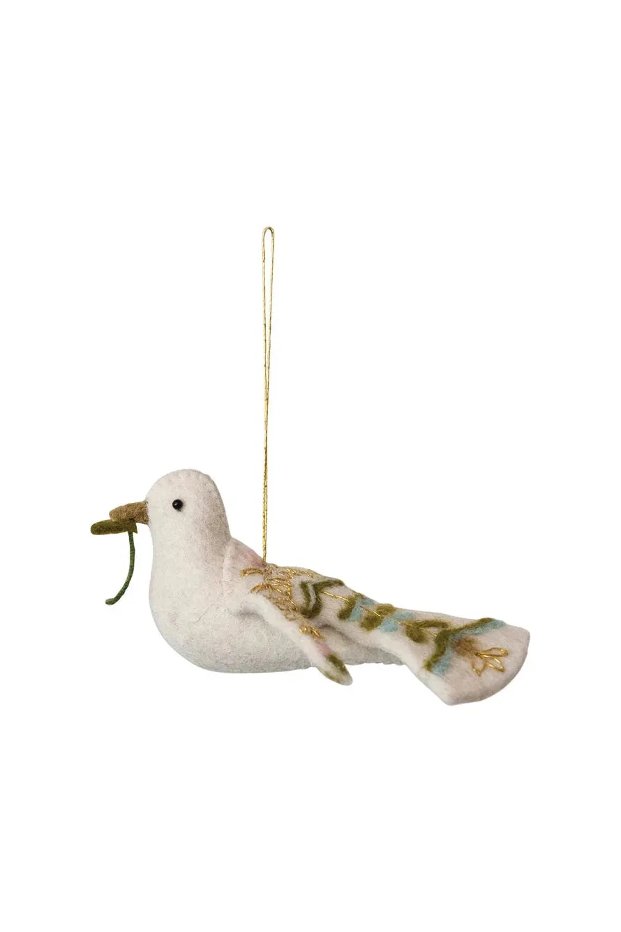 Felt Dove Ornament