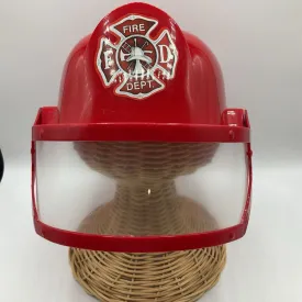 Fire Fighter Red Hat W/Visor