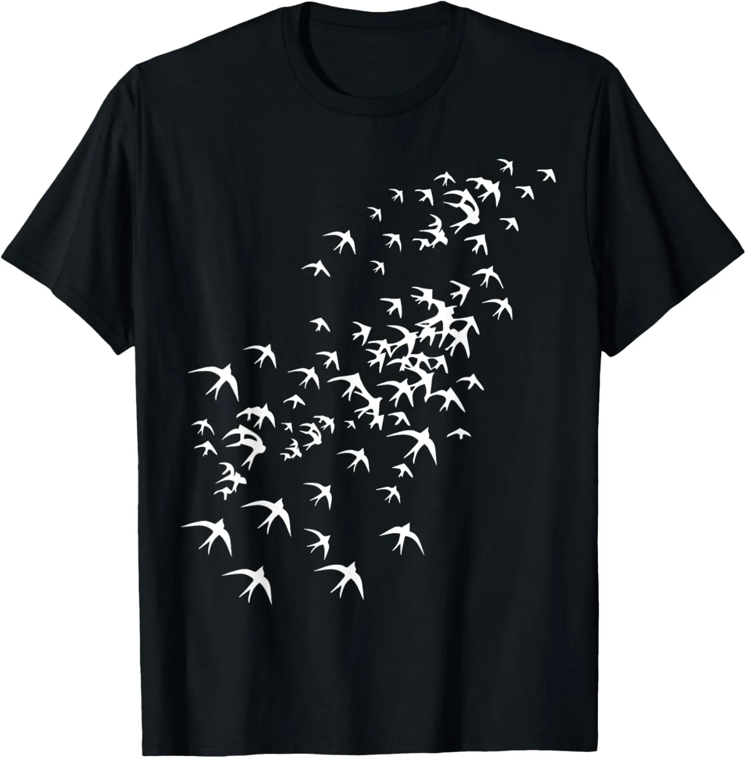 Flock of Flying Birds - Swarm of Swallows for Nature Lovers T-Shirt