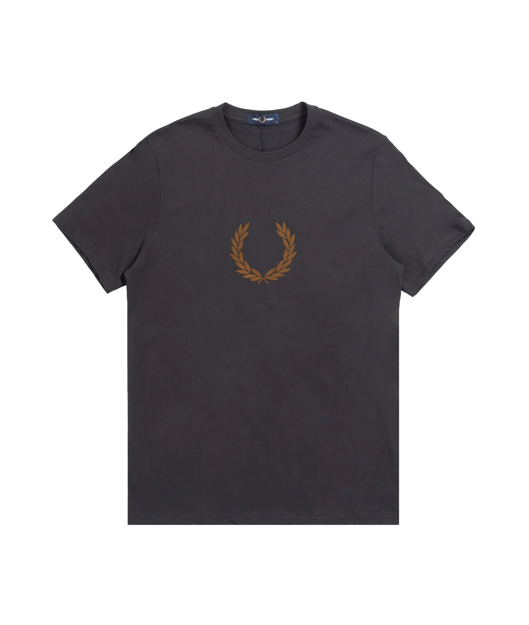 Flocked Laurel Wreath T-Shirt - Grey