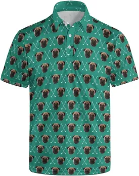 Funny Polo Shirt for Men Fashion Print Short Sleeve Golf Polos Shirts Quick Dry Performance Summer Shirt Golf Outfits
