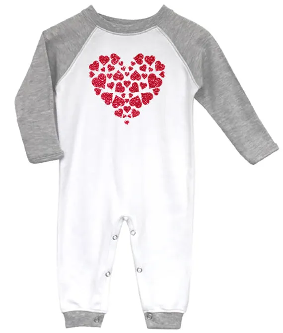 Glitter Heart Infant Romper