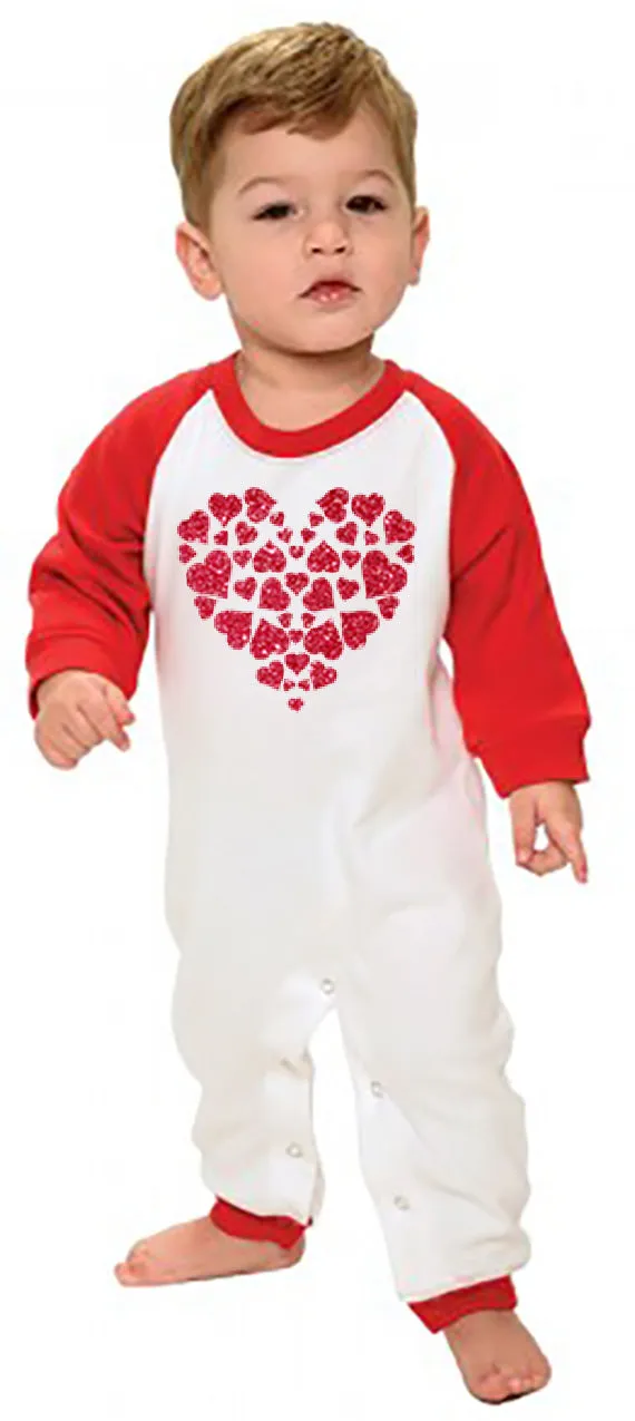 Glitter Heart Infant Romper