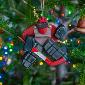 Goalie with Stick Ornament-6"