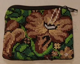Guatemalan Embroidered Pouch ~ Small ~ Flower