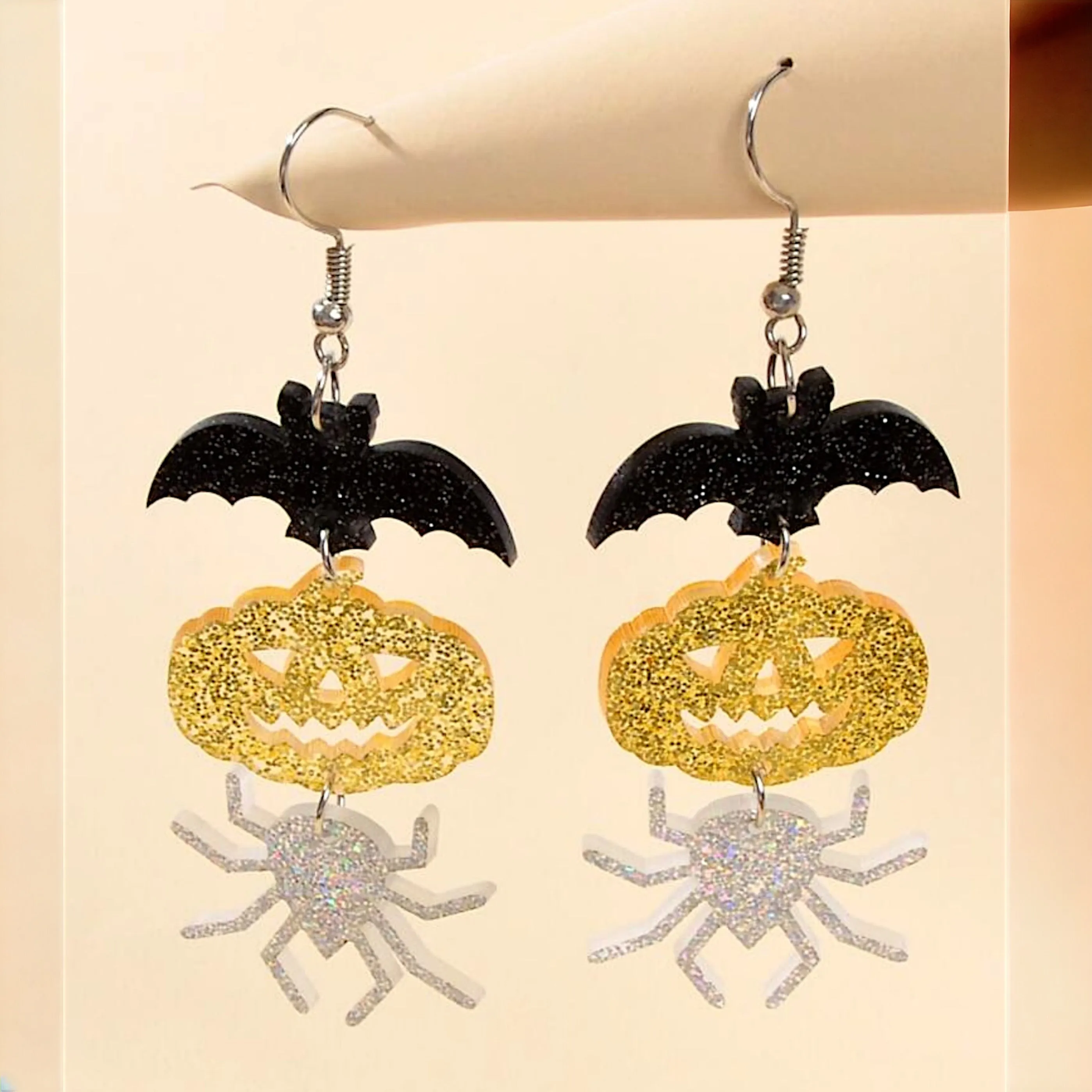 Halloween Earrings - Spider Earrings, Halloween Accessories , Pumpkin Earrings, Halloween Costume, Halloween Teacher