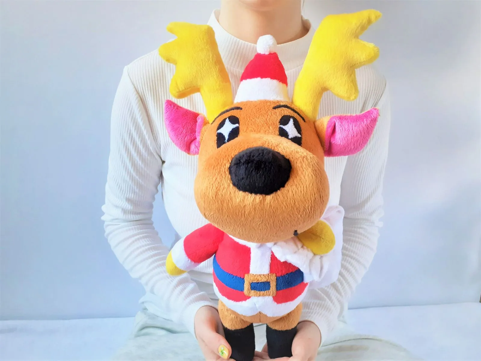 Handmade custom Jingle the deer Christmas plush home decor