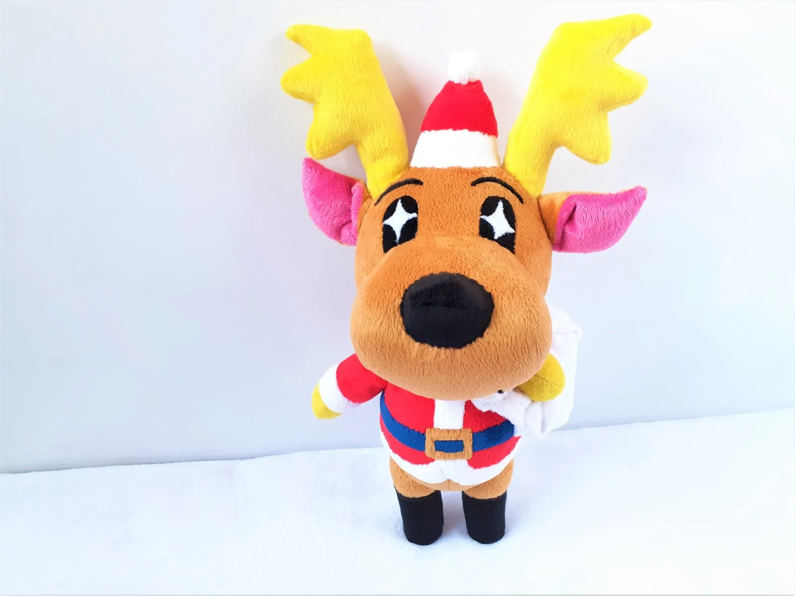 Handmade custom Jingle the deer Christmas plush home decor
