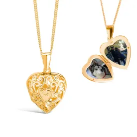 Heart Locket Necklace | Gold