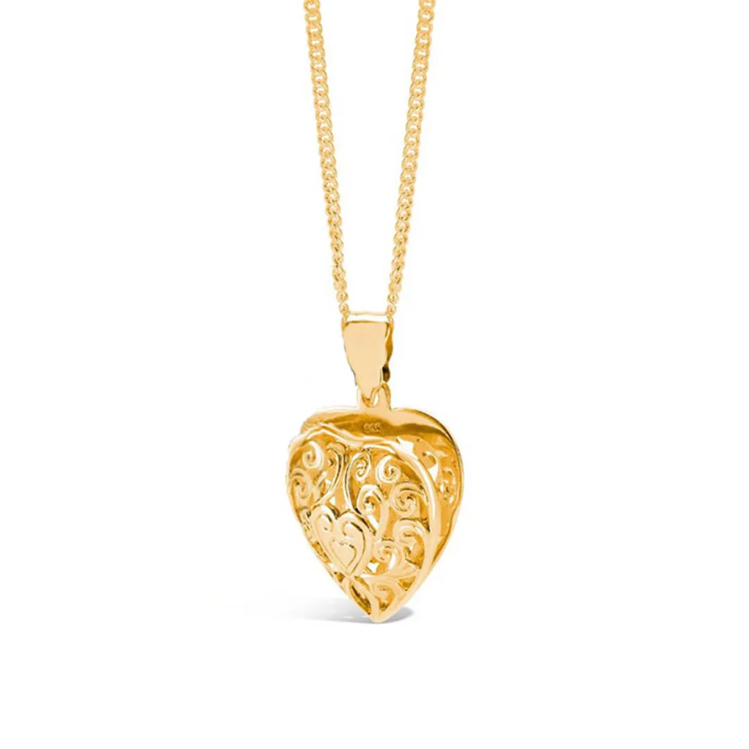 Heart Locket Necklace | Gold