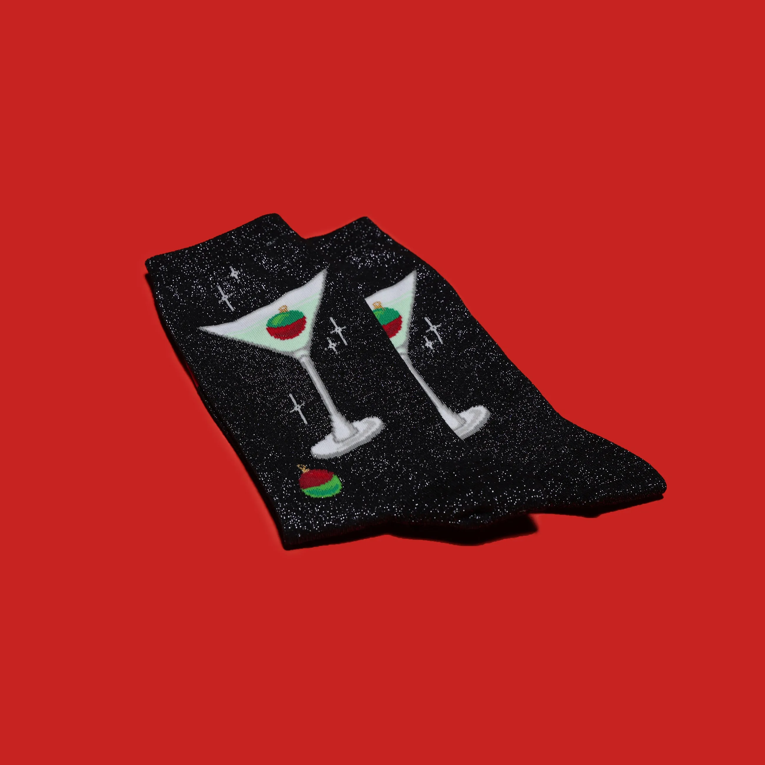 HOTSOX Women's Metallic Martini Crew Sock