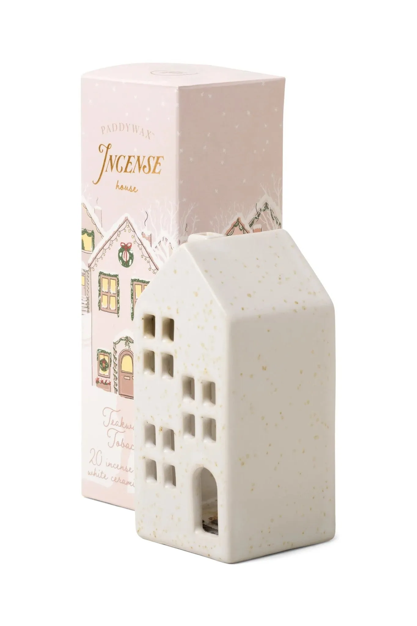 Incense Cone Holder - White House ( Includes Incense Cones )