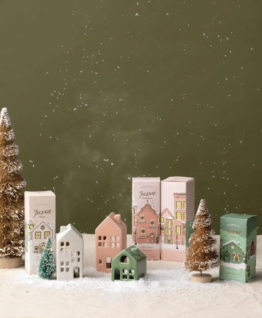 Incense Cone Holder - White House ( Includes Incense Cones )