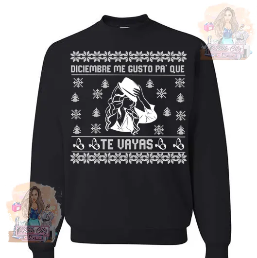 Jenni River Xmas Black Sweater Clearance RTS