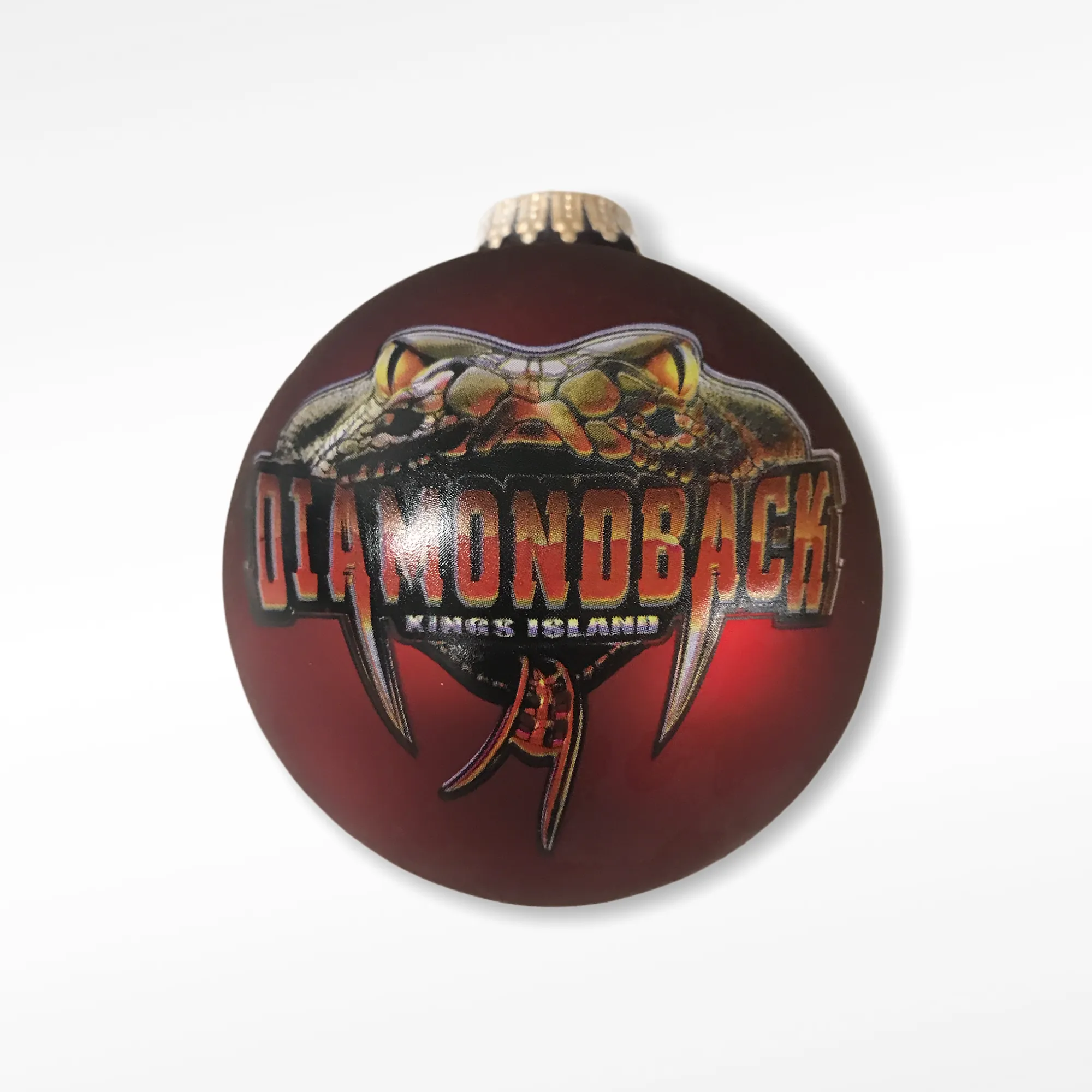 Kings Island Diamondback Glass Ball Ornament