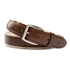 Leather Trim Webbed Belt