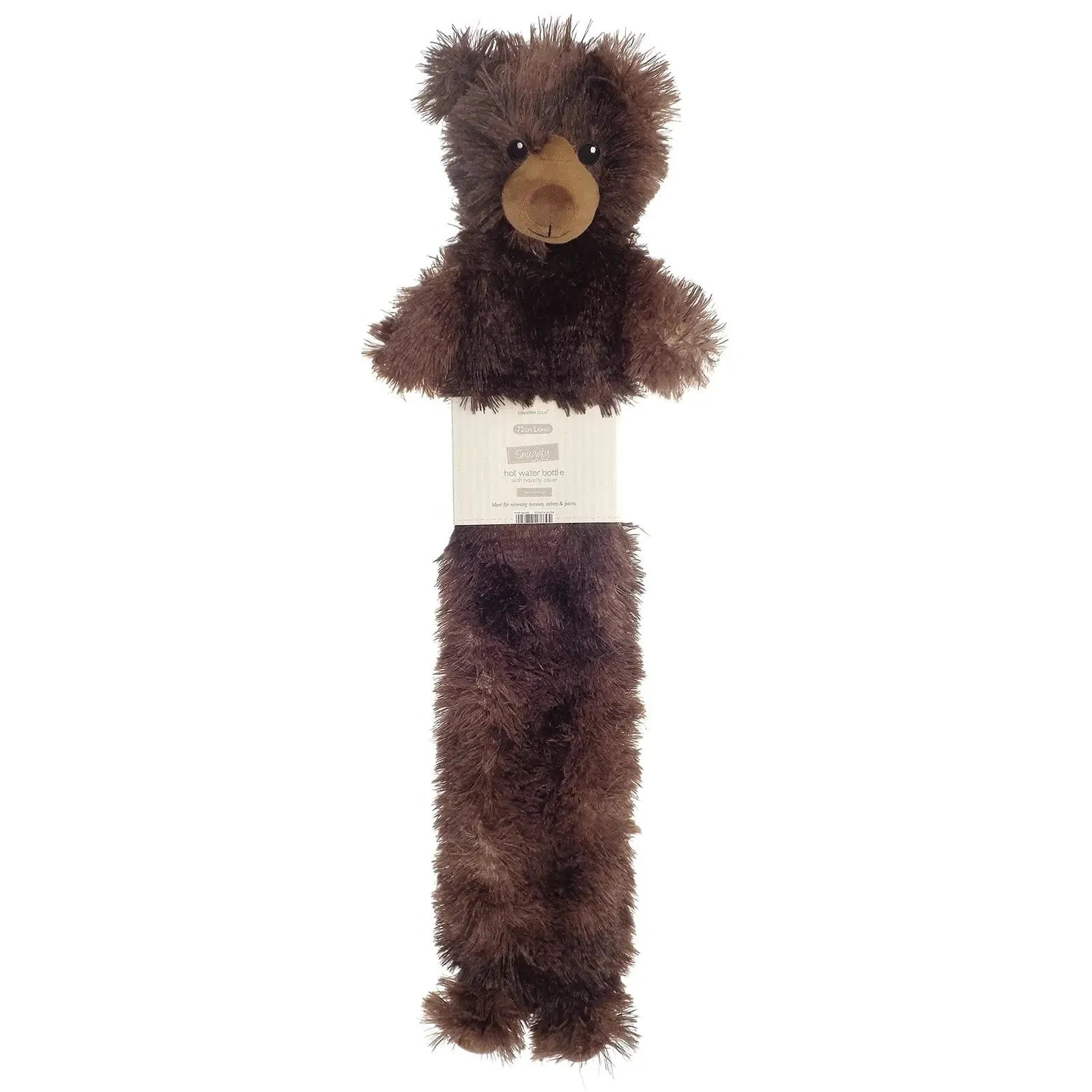 Long Hot Water Bottle Novelty Plush Animal Cover 2 Litre 72cm