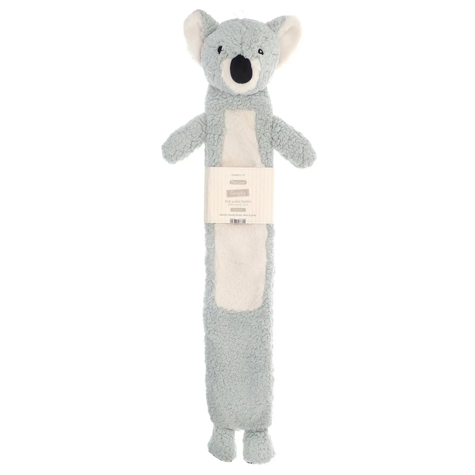 Long Hot Water Bottle Novelty Plush Animal Cover 2 Litre 72cm